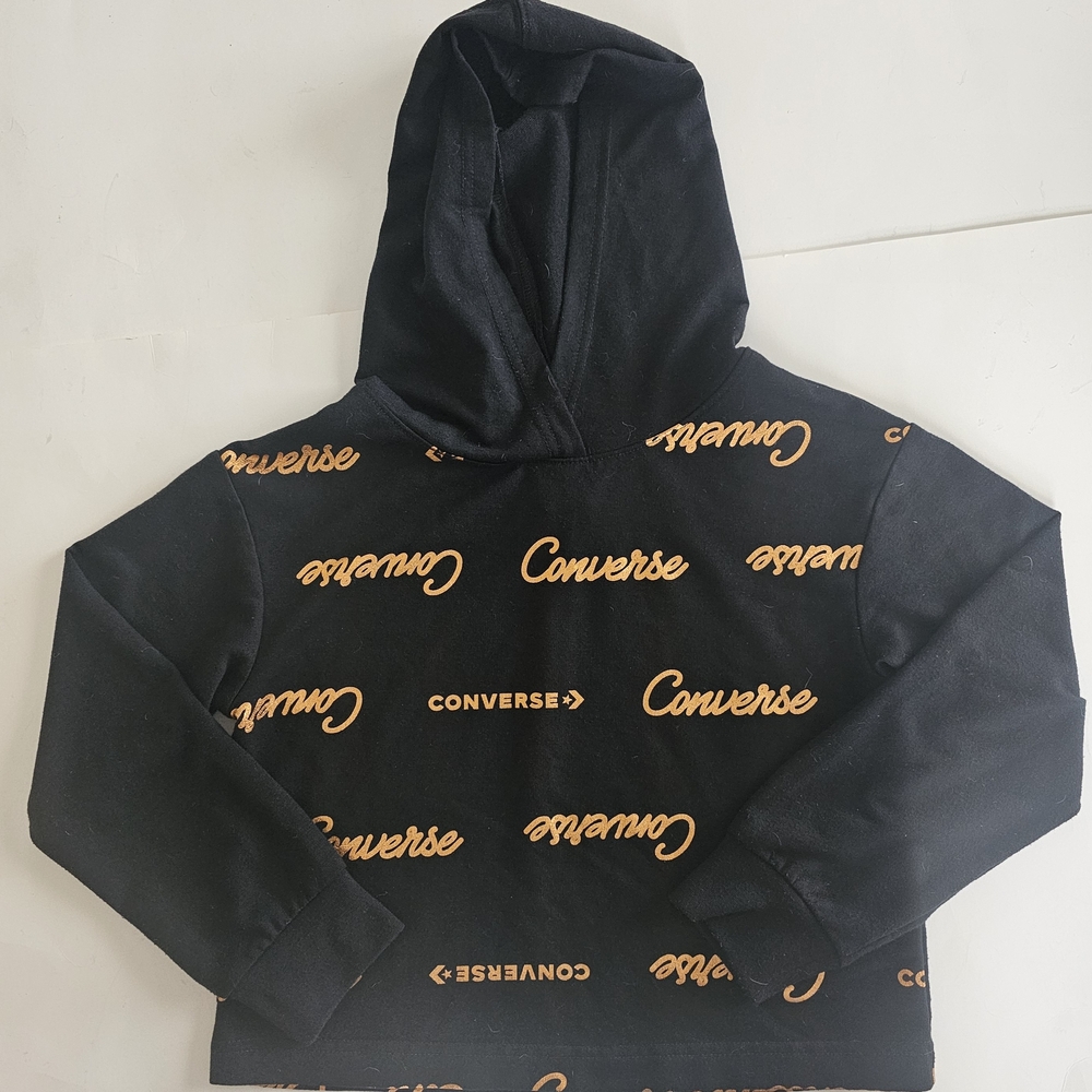 Converse Kids Black Hoodie Size Small